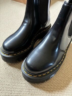 Dr. Martens Black Chelsea Platform Boots Size 7